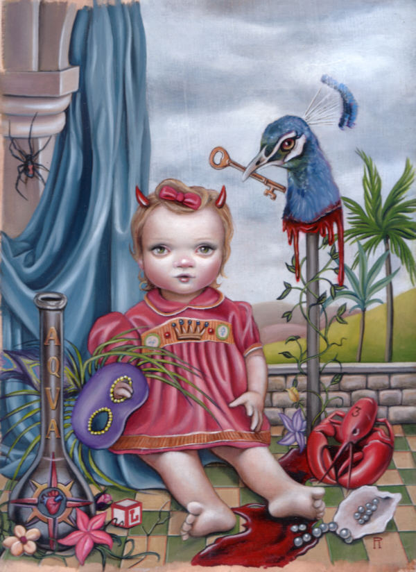 Bonni Reid - Envy - original oil painting on illustration board