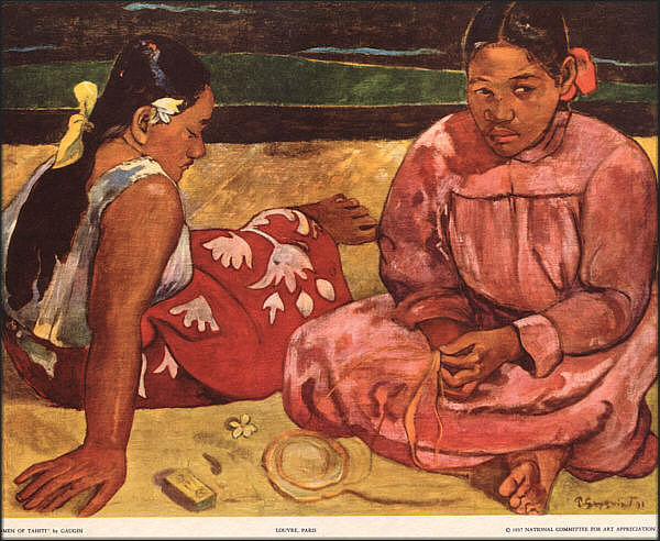 Gauguin - Women Of Tahiti - Natl Committee For Art Appreciation print 1937