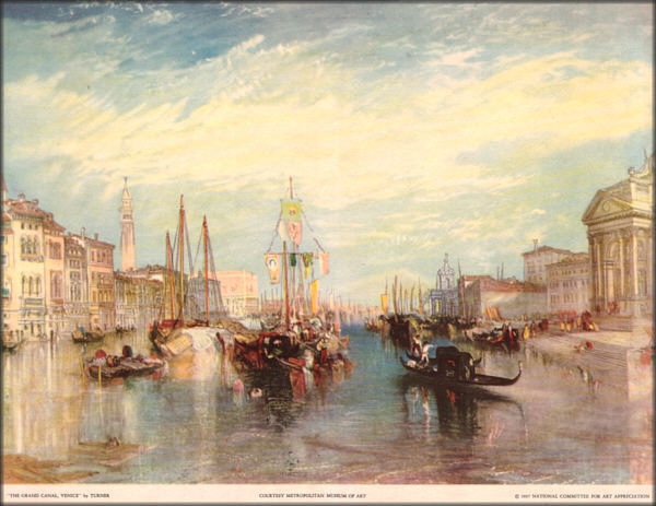 Turner - The Grand Canal, Venice - Natl Committee For Art Appreciation print 1937