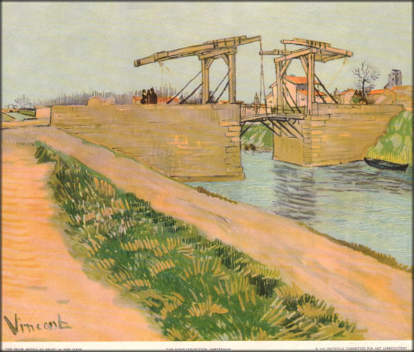 Van Gogh - The Draw Bridge At Arles - Natl Committee For Art Appreciation print 1937