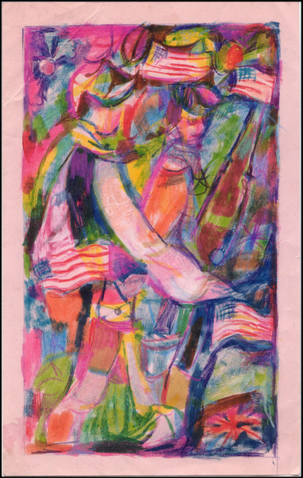 Artist Unknown - Two Figures With Flags - CLICK FOR NEXT IMAGE